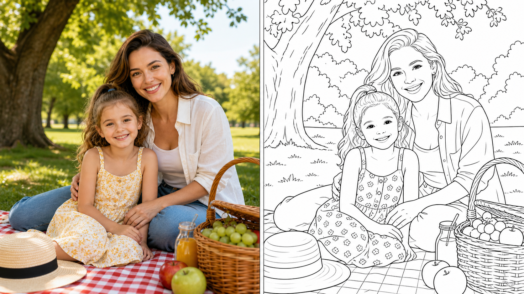 Convert Photo to Coloring Page From Any Image