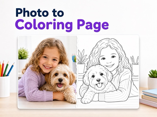 Photo to Coloring Page