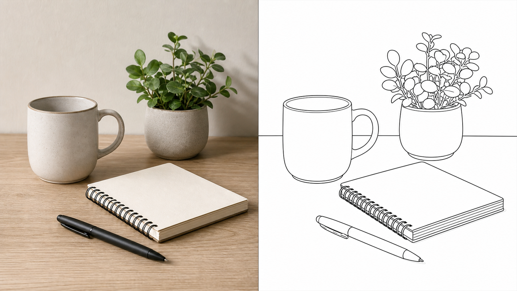 Photo to Line Art for Products and Objects