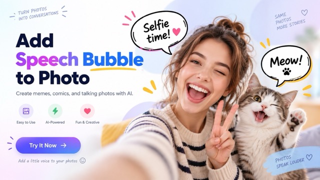 Add speech bubble to photo