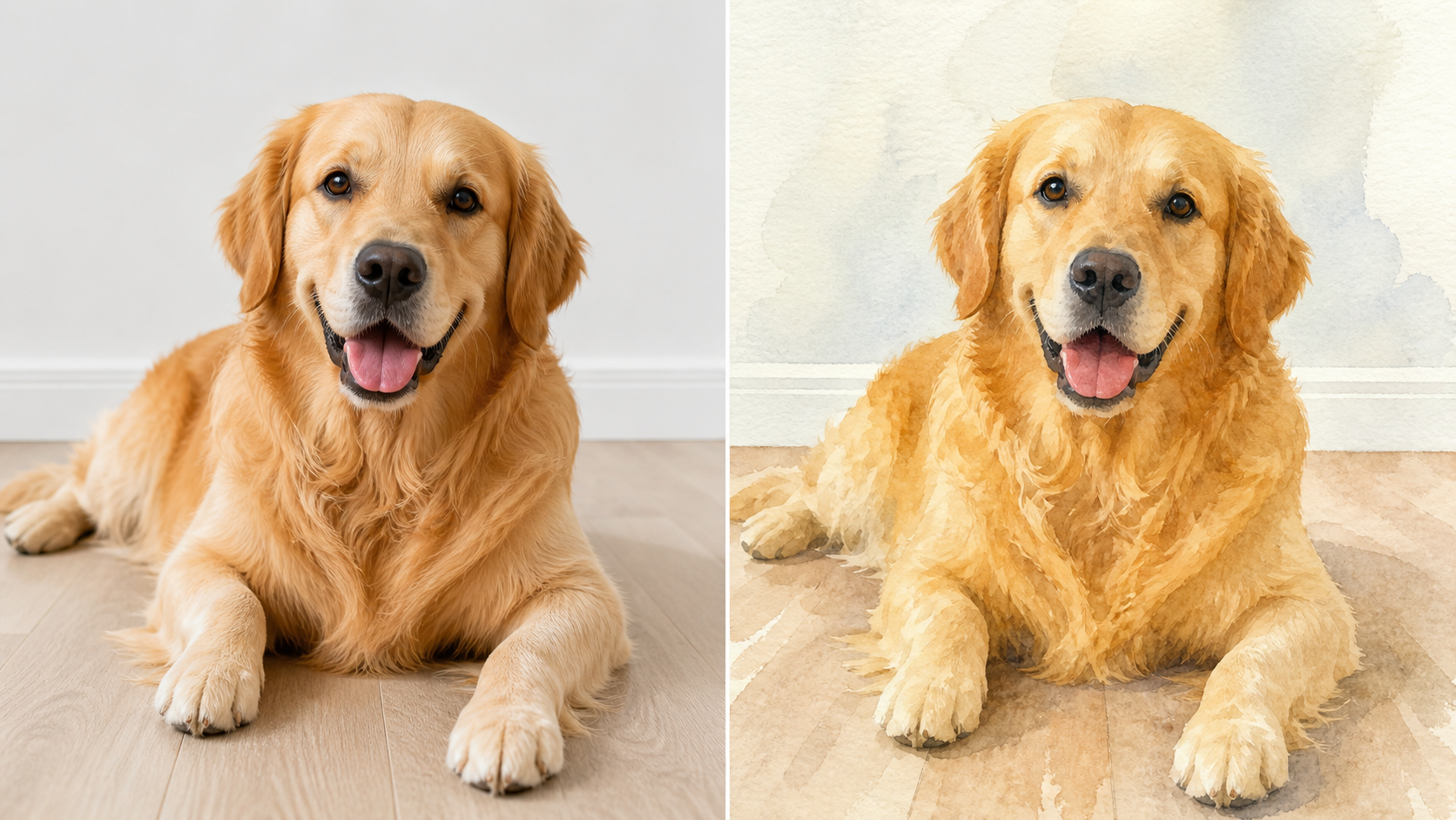 Watercolor Looks for Pets, Places, and Objects