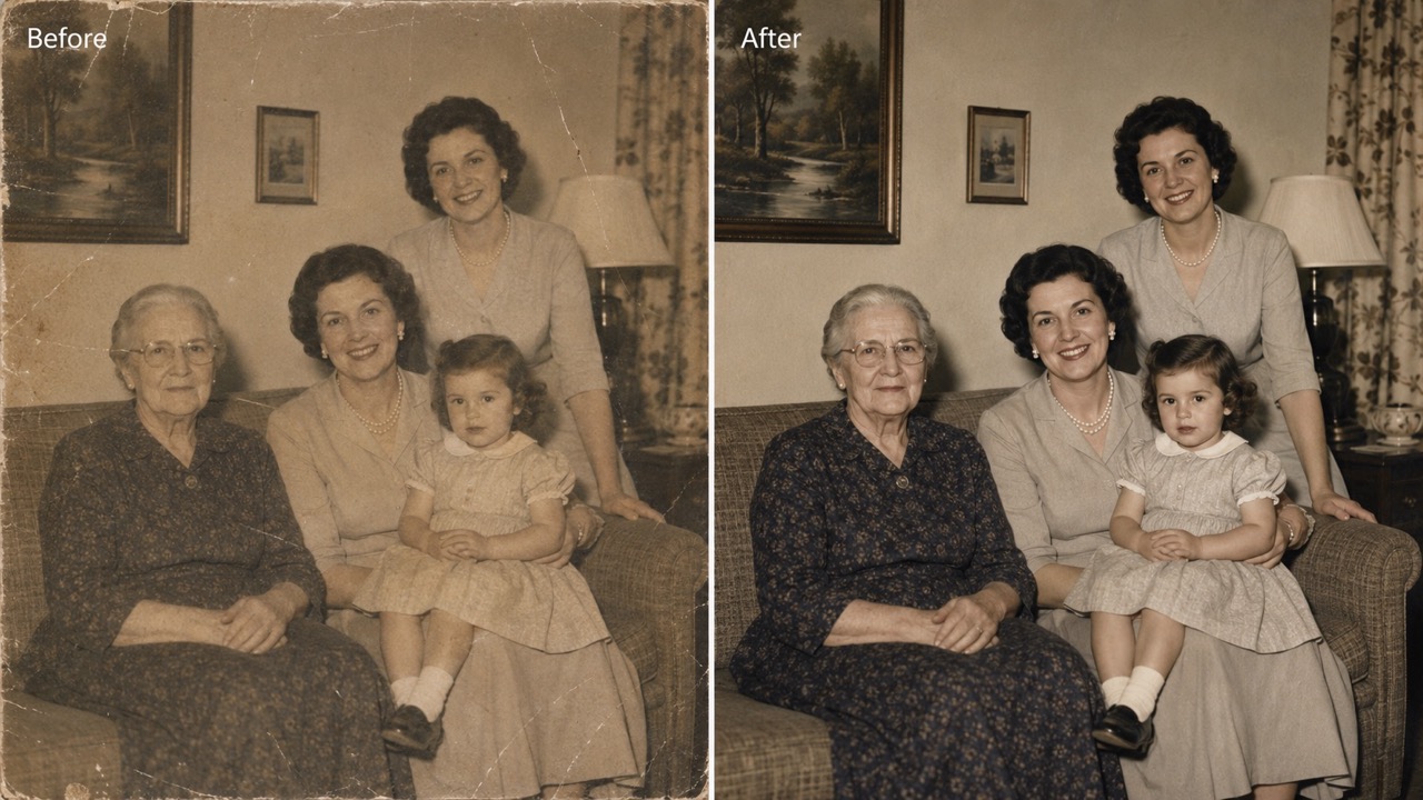 AI Photo Restoration Online Free Without Watermark
