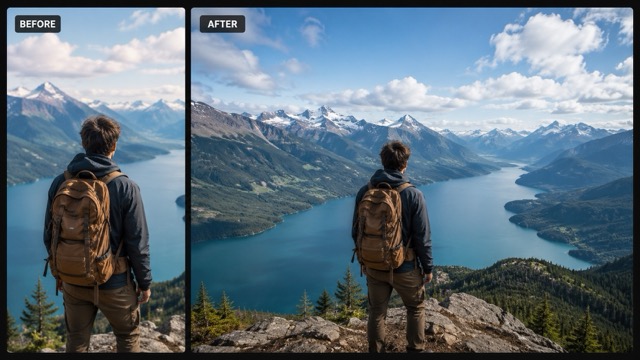 AI Portrait-to-Landscape Expansion