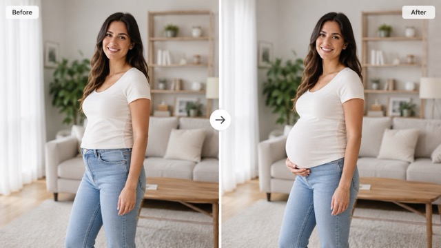 Create a Realistic Pregnant Look from One Photo Fast