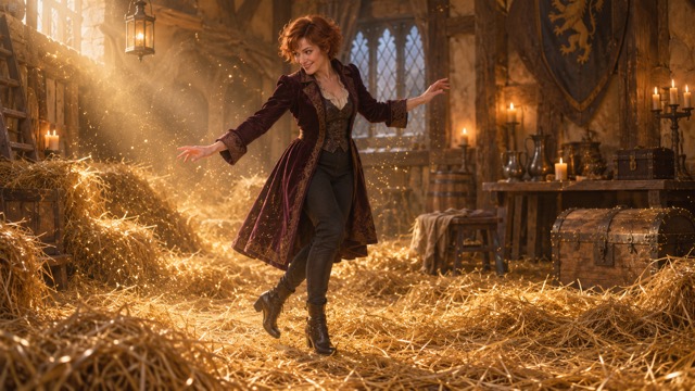 Golden Straw And Vintage Fantasy Film Atmosphere