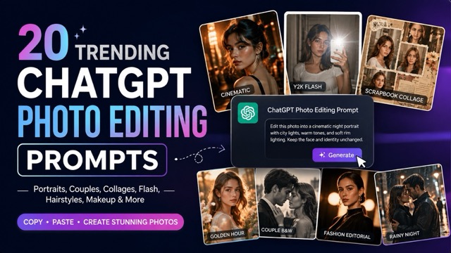 20 ChatGPT Photo Editing Prompts Trending in 2026